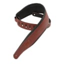 Levy's 2.5 Inch Signature Series Garment Leather Guitar Strap - Burgundy
