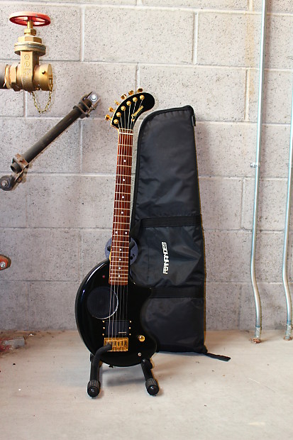 Fernandes Nomad Travel Guitar Built in Speaker 1990's Black Gold image 1