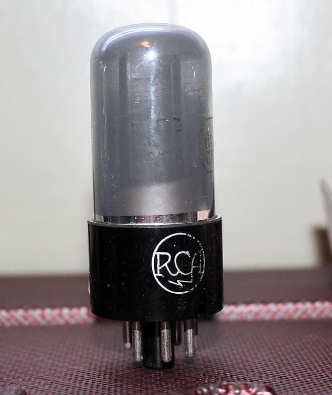 RCA 6V6GT /G VT107 MIL SPEC BLACK PLATE GRAY GLASS FOIL PAN | Reverb