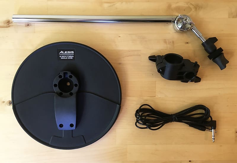 NEW-Alesis SURGE/COMMAND Cymbal Expansion Set: 10 Inch Single Zone Cymbal,21 In Arm,Clamp&10ft Cable image 1