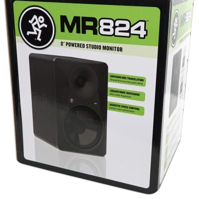 (2) Mackie MR824 8” 85w Powered Studio Monitor Speakers+Stands+Isolation Pads image 7