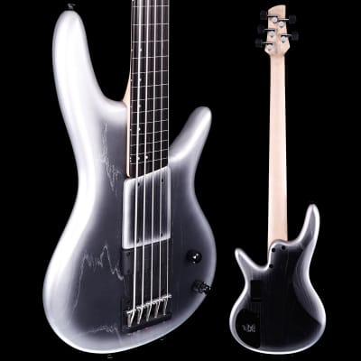 Ibanez Gary Willis 25th-Anniv Signature 5-string Fretless Bass, Silver Wave Burst 9lbs 4.7oz for sale