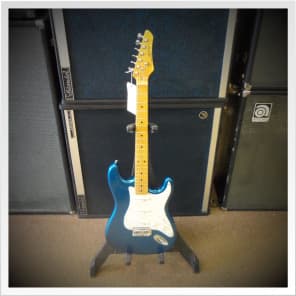SX Custom Handmade VTG Series Stratocaster Metallic Blue w/gig bag & upgraded pups image 3