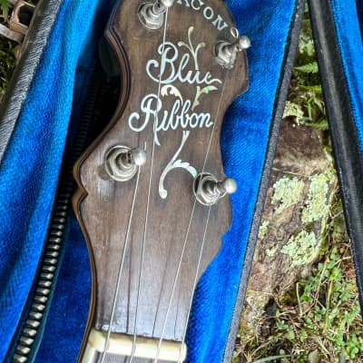 The Bacon Blue Ribbon Style A Tenor Banjo with Original Koverite Case Natural 1920s image 22