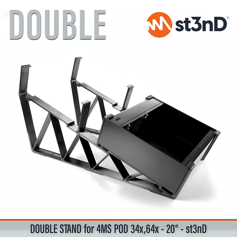 DOUBLE STAND for 4MS POD 34X, 64X POWERED - 20° - st3nD - 3D printed