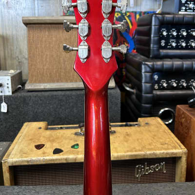 Mosrite Brass Rail electric guitar - Metallic Red image 5