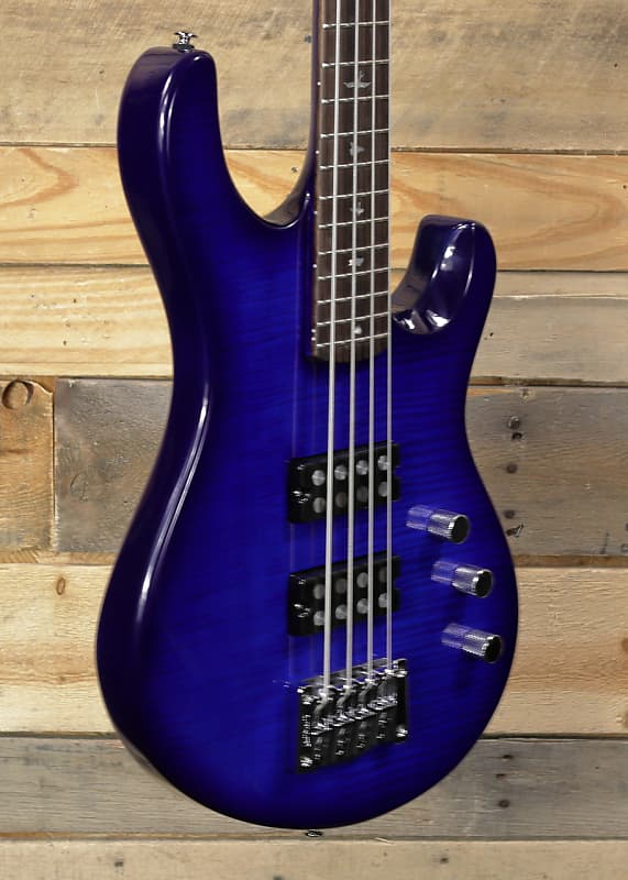 PRS Kingfisher 4-String Bass Faded Blue Wrap Around Burst w/  Gigbag image 1