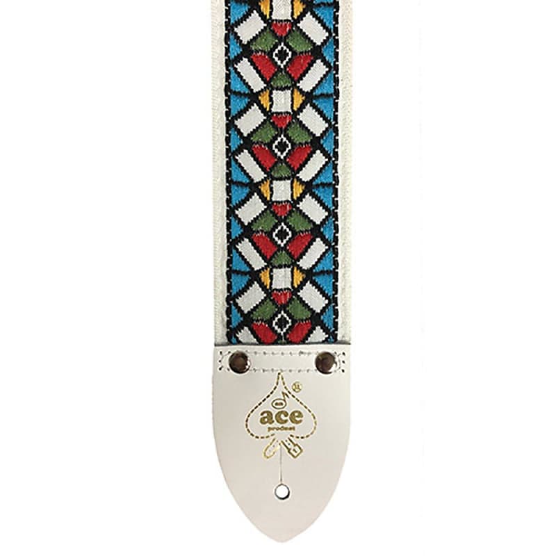 Ace Vintage Reissue Guitar Strap - Stained Glass (Jimi Hendrix / Jimmy Page Style) image 1