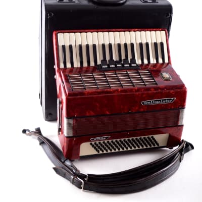 Rare Top Quality German Made LMM Piano Accordion Weltmeister Stella - 80 bass + Hard Case & Shoulder Straps - from the golden era image 11