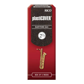 Rico RRP05BSX250 Plasticover Baritone Saxophone Reeds - Strength 2.5 (5-Pack)