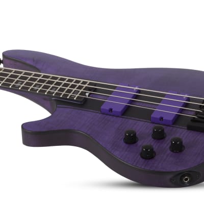 Schecter C-4 GT Bass LH Satin Trans Purple image 3