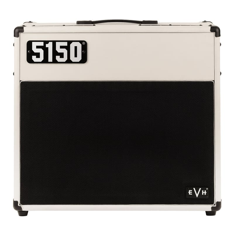 EVH 5150 Iconic Series 40W 1 x 12 Combo, Two-Channel, Reverb, Electric Guitar Amplifier with Molded Plastic Handle and Two 6L6 Power Tubes (Ivory) image 1