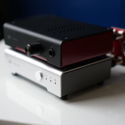 Schiit "Stack" with Modi Multibit DAC + Magni Heresy Headphone Amp + Interconnect (Black/Red/Silver) image 4