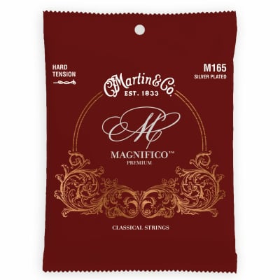 Martin M165 Magnifico Premium Silver Plated Classical Guitar Strings, Hard Tension image 1