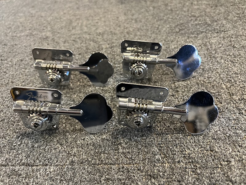 Fender Precision / Jazz Bass Tuners Chrome 1977 1978 1979 Reverb