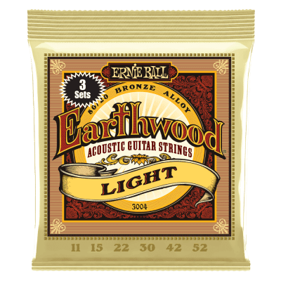 Ernie Ball Earthwood Light 80/20 Bronze Acoustic Guitar Strings 3-Pack image 1