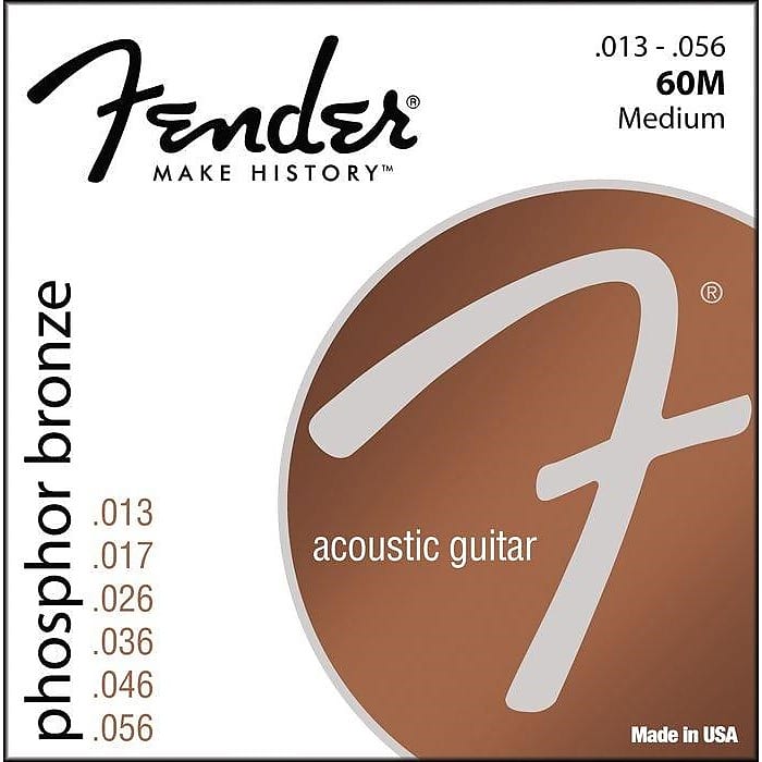 Fender 60M Phosphor Bronze Wound Ball End Strings 13-56 image 1