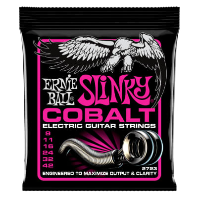 Ernie Ball Super Slinky Cobalt Electric Guitar Strings .009-.042 for sale