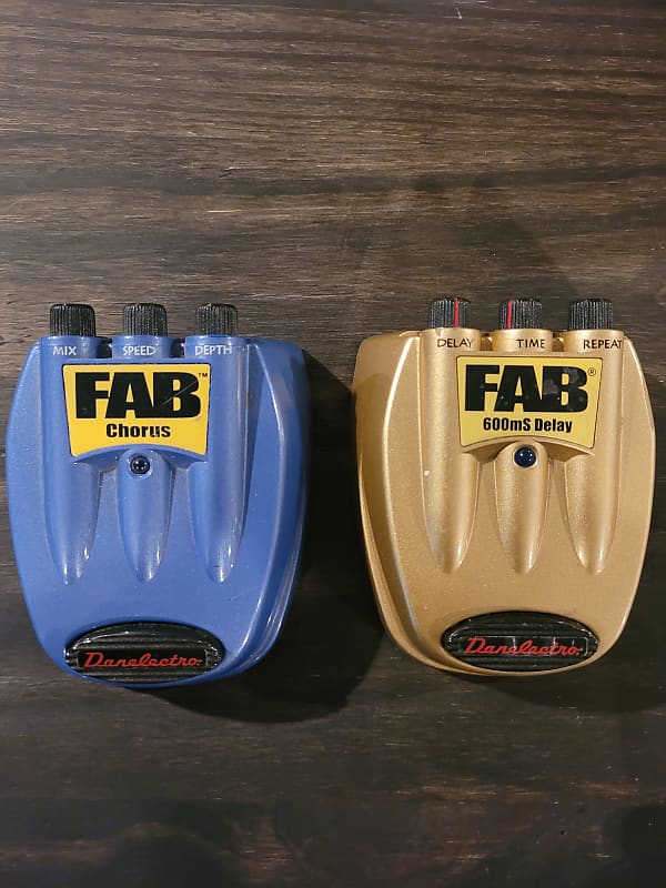 Danelectro Fab Chorus and Fab 600ms Delay Pedals Reverb