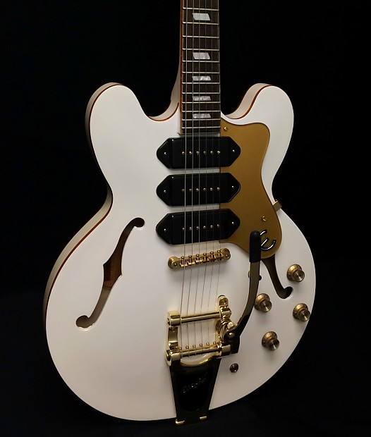 Epiphone Riviera Custom P93 Royale Semi-Hollowbody Electric Guitar - Pearl  White