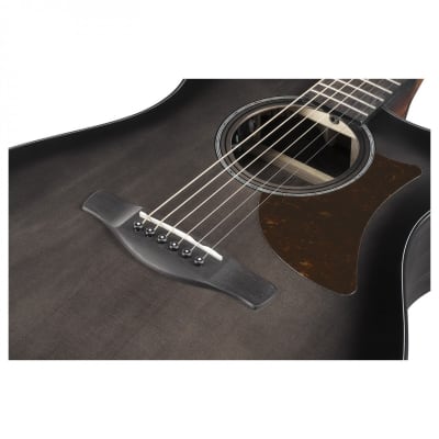 Ibanez Electro Acoustic Guitar, Transparent Charcoal Burst Low Gloss AAM70CE-TBN image 11