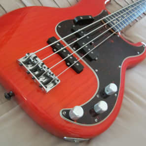 Immagine Fender Hot Rod P/J Precision Bass USA 2000 Sunset Orange Transparent W/ Fender HardShell Case - 3