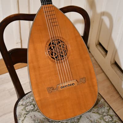 ✴️ Video Included - Player-ready Antique Pre-war German Guitar Lute, 1930s – Scalloped Fretboard, Great Sound and Condition for sale
