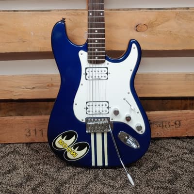 Lace Huntington Mooneyes Blue guitar With Hard Shell Case image 5