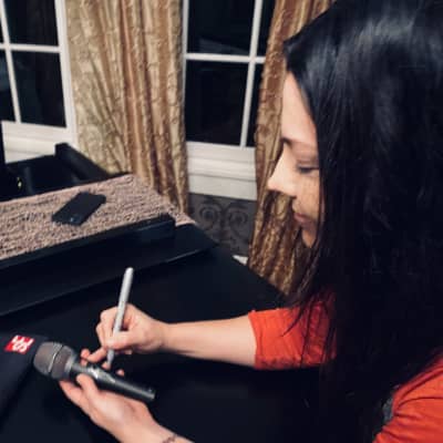 Amy Lee (Evanescence) - Autographed sE Electronics V7 Microphone image 4