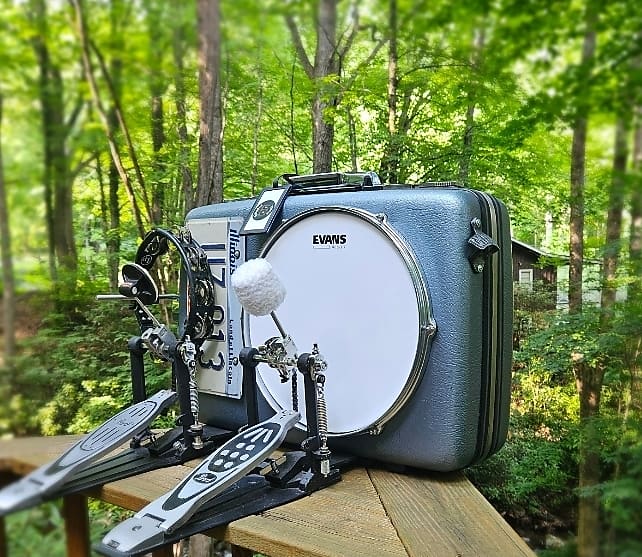 OneManBandDrumCo. The Cubbie 13inch OMBDrumCo. Vintage Suitcase Drum Kick Drum Bass Drum Ludwig Accent Drum image 1