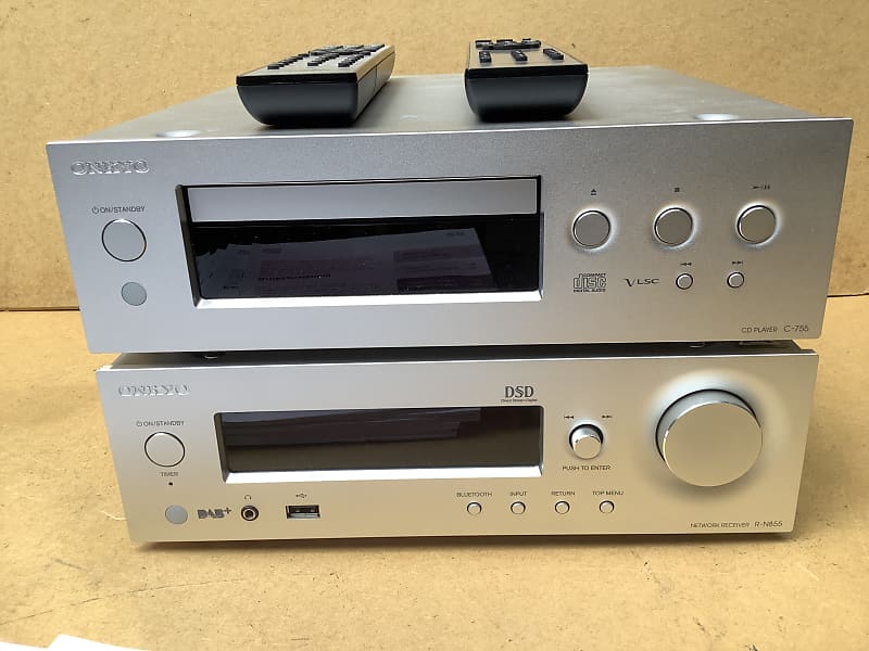 ONKYO R-N855 &CD PLAYER C-755 Onkyo C 755 and R-N855 R N 855 / compact disc player and
