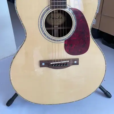 Farida R62 D62 Full Solid Acoustic Guitar with original hardcase image 2