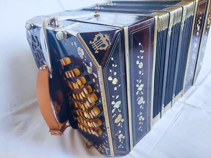超希少✳︎ BANDONEON AA アルフレッド・アーノルド Alfred Arnold Bandoneon Zinc Plates 1920's - Full pearlescent | Reverb