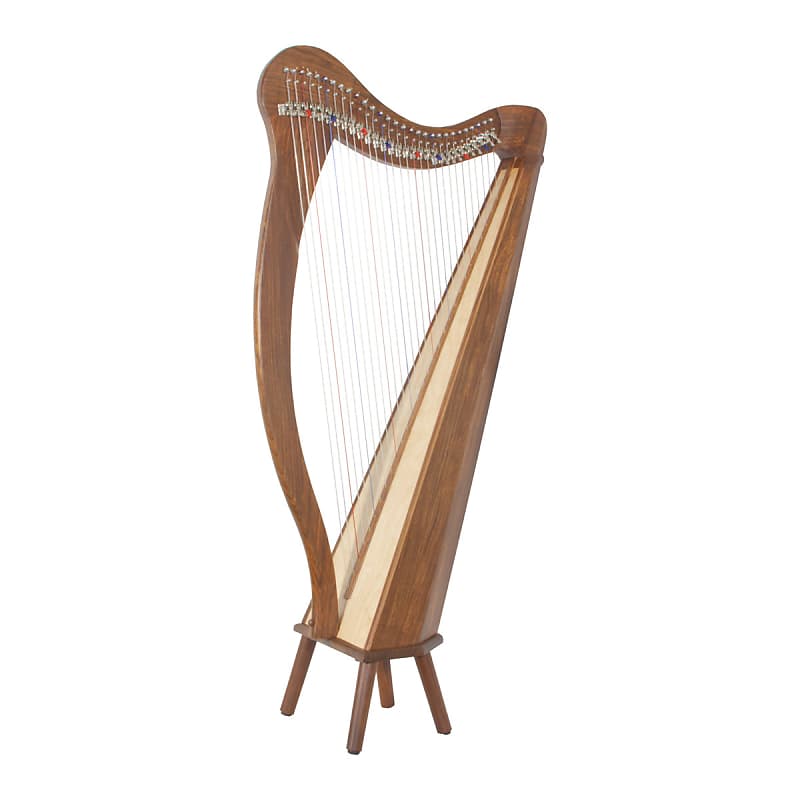 Roosebeck HMNA5CSP 29-String Ministrel Harp Chelby Levers Sheesham 5-Panel w/Pedestal,Tuning, String image 1