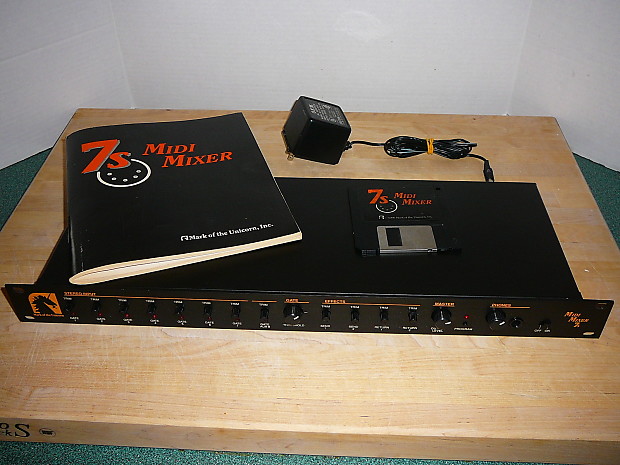 Mark of the Unicorn - MOTU MIDI Mixer 7s - 90's Black & Gold