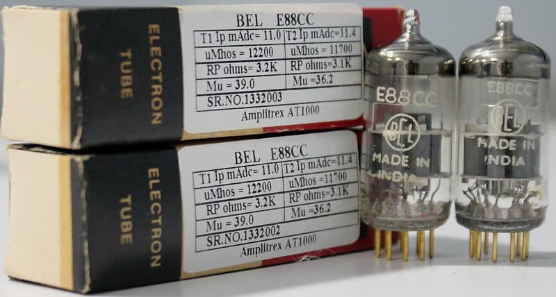 Guitar Tube Match Pair 6922 E88CC GOLD PIN Tubes TV7&Maxi Tested