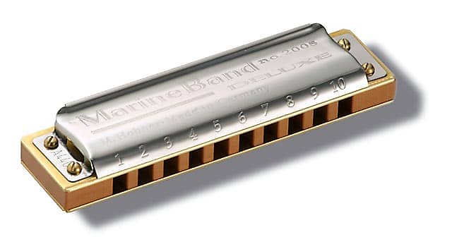 Hohner Marine Band Deluxe Harmonica - D---key-d image 1