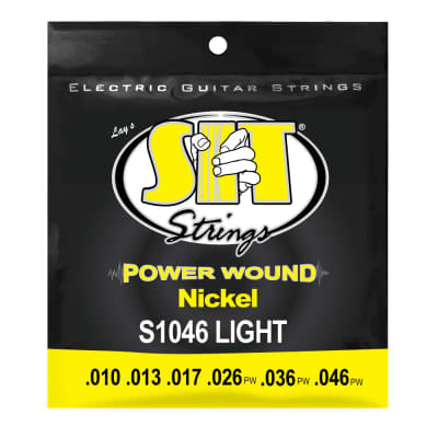 SIT POWERWOUND NICKEL ELECTRIC STRINGS LIGHT 10-46 (BONUS .010 & .013 STRINGS) for sale