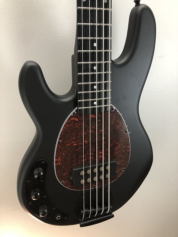 Harley Benton MB-5LH BLK 2022 Matte Black 5-String Bass Guitar - LEFTY - image 1