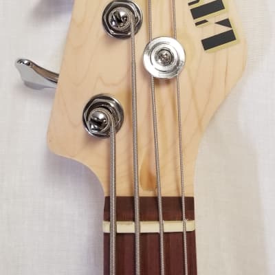 ESP LTD AP-204 Mahogany Top Electric Bass Guitar Natural Satin Black image 6