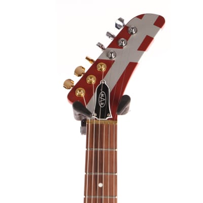 EVH Striped Series Shark Burgundy with Silver Stripes image 4