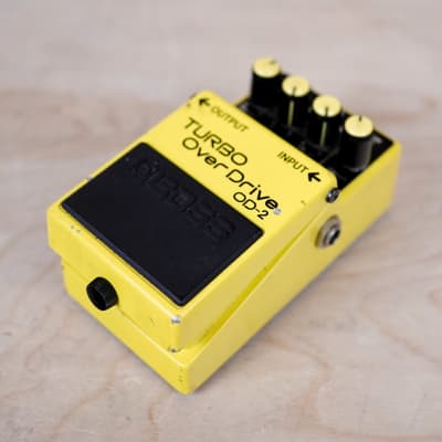 Boss OD-2 Turbo OverDrive (Black Label) 1987 Vintage Made in Japan Yellow in Box image 4