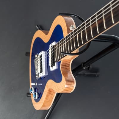 Dirty Elvis Blue Cutaway Electric Guitar - Australian handcrafted guitar w/ case image 6