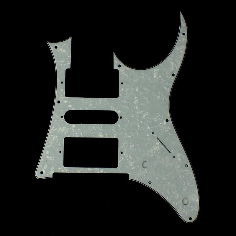 Custom Replacement Guitar Pickguard for Ibanez RG 350 DX ,4ply White pearloid image 1