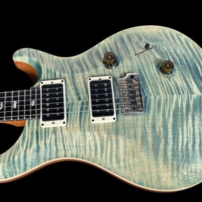 2021 Paul Reed Smith PRS Custom 24 Wood Library 10 Top ~ Faded Blue Jean image 2