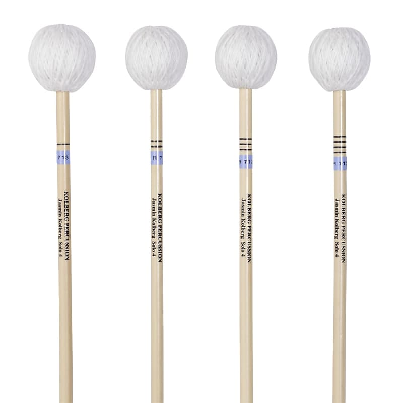Kolberg R713 marimba mallets Jasmin Solo 4 blue, set of 4 rattan image 1