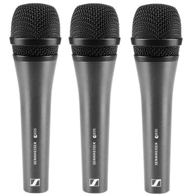 Sennheiser e835-S Dynamic Switched Microphone 3-Pack