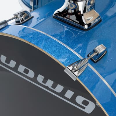 Ludwig LCEE22023EXP Element Evolution 5-Piece Drum Set with Hardware, Blue Sparkle image 5