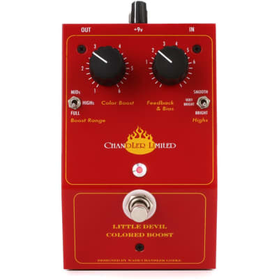 Reverb.com listing, price, conditions, and images for chandler-limited-little-devil-colored-boost
