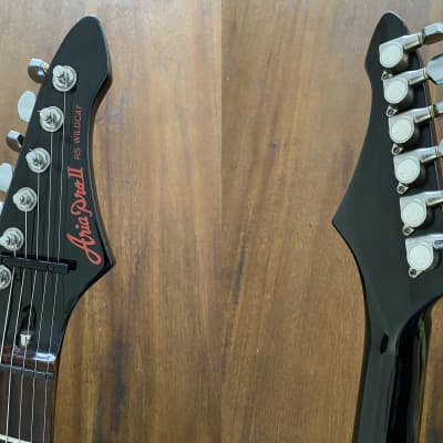 Aria Pro II Guitar, RS Wildcat, Black, MIJ, 1986, HSS SUPER STRAT image 7